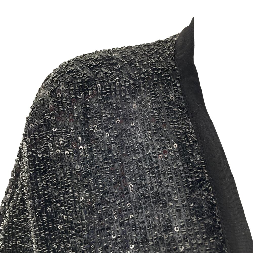 Robert Rodriguez Black Silk Sequin Deep V-Neck El… - image 5